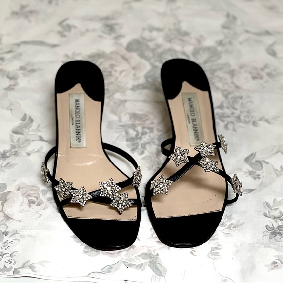 Authentic Manolo Blahnik sandals with crystal stars. - Picture 1 of 17